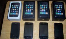 4- iphone 3g for sale one is a white 3gs 16gig and three 3g black 8gig.all phones are in working condition,with boxes chargers,headphones.included are 8 cases.cash only pickup in queens ny.