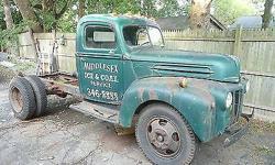 Condition: Used
Exterior color: Green
Transmission: Manual
Fule type: Gasoline
Engine: 8
Drivetrain: RWD
Vehicle title: Rebuilt, Rebuildable & Reconstructed
Warranty: Vehicle does NOT have an existing warranty
DESCRIPTION:
1947 Ford 1-1/2 Ton Truck This