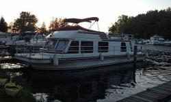 Please contact the owner directly @ 315-525-8453 or [email removed]e Reduced- 1994 Gibson sport model houseboat 14' X 41' twin 350 crusader engines with V-drive only 350 hours. 7.0 Westerbeke generator with 250 hours.
One bath with full size shower, full