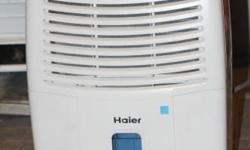 45-Pint Haier Dehumidifier (model 45EK).
In perfect working condition, with directions.
Cash and Carry ONLY!!!!