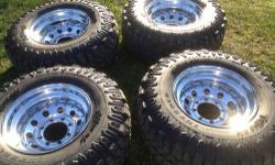 1 set of 4 tires only (not the rims) BFGoodrich Mud-Terrain Tires that you see in the picture, They are. 35x12.50 R16.5 that came off a 3/4 ton Ford pickup
Low miles on them
was mounted and just took them off for the sale
pice up price
shipping will be an