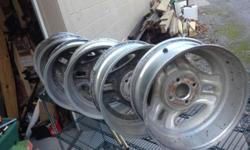 $100.00 for 2 used wheels. $200.00 for 4 used wheels $250.00 for all 6. These are used and should be seen These I believe were taken from a 1985 mustang 5.0 These are all in good used condition make me an offer I can't refuse. I want to get them out of