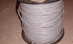 5000? REEL WHITE SINGLE SOLID SHEILD 18 GAUGE CABLE BETWEEN 4800? AND 5000? THERE MAY BE SOME SHORT OF THE FULL REEL NO LESS THAN 4800? REEL SIZE: 18? X 13? X SHIPPING WEIGHT: 65 LBS. $800.00 WORTH OF CABLE ON ONE REEL NEW ON WOODEN REEL