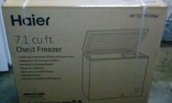 7.1 Cubic Foot Chest Freezer New In Box! Only $200
Model # Haier HF71CM33NW
BRAND NEW IN BOX (SEE PICS)
Landlord, Contractor & Builder Packages Available
All types of High End, Mid & Low Priced Quality Appliances
PLEASE CALL OR TEXT - NO EMAIL THANKS!