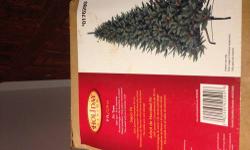 8Ft artificial tree in great condition. Has all parts w/color coded branches for easy assembly. Originally a prelit tree, lights no longer work but large enough to string lights of any color with other decorations. Assembles in 30minutes. Comes w/stand