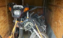 1 complete bike and 1 for parts low mileages
title for complete bike multiple hardbags
same engine and transmission as Vmax but built like a honda Goldwing
will take reasonable offer