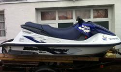 Very clean freshwater 1998 Yamaha GP1200 Wave Runner ski in great shape.
Powerful & Fast! 1200cc, 3 cylinder, two-stroke engine. Adjustable trim. Adjustable sponsons. Theft prevention / electronic lockout. Includes waverunner cover.
It does 65mph & it has
