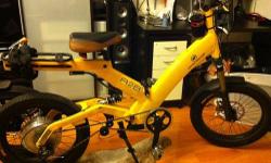 CUSTOM* Ultra Motor YELLOW A2B Metro Electric Bicycle.
Full tuneup completed, most moving parts have been UPGRADED to be much better than stock.
Pays for itself in 3 months if your spending $30 a day on taxis.
It goes 20MPH unassisted with just a