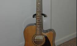 Ibanez PF Series PF5ECE Cutaway Acoustic-Electric Guitar. This guitar has an on-board tuner and preanp. Both 1/4" and XLR plugins. Excellent condition $200.00 "Stand Not Included"
Professional features and quality
The mahogany back and sides of the Ibanez