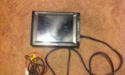 Selling A car screen that can be hooked up to any radio with video outputs. The screen is not damaged was taking out recently and plays and displays very clear. Its a 6.5 has the wires already to run to video input.