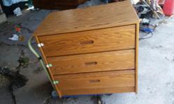 6 - Drawer dresser $150 all wood
4 - Drawer chest (oak) $75 (has moving tape on sides of drawers)
5 - Drawer chest dark $50 laminate and wood
Will sell all together for $250 or separately as priced above.
Cash and carry. 232-3774