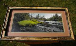 Adirondack picture in Bark Fame
Beautiful Adirondack picture double matted and signed by artist in wonderful bark frame 31?x17?
$75