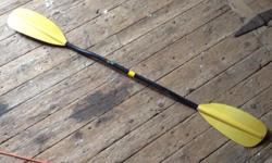 Adventure Technology whitewater play carbon shaft paddle.
This is my back up for my back up paddle. I have used this a few times otherwise it has been stored in my paddle bag. I bought it for a back up in 2010 when I broke another paddle on a trip. I am