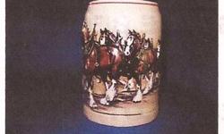 Anheuser-Bush Vintage Clydsdale Beer Mug. What a beautiful mug, seen a lot of them, this one is really special. Image is raised about 1/8", The clydsdales go around from handle to back. Mug stands 5 1/2' tall,is (made Ceramarte in Brazil). Mug is from the