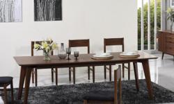 Quick and FREE Shipping within New York City. For more information call us or visit our page:https://www.furniturenyc.net/dining-sets.html
Add functionality to your dining room with this stylish dining set in warm walnut finish. This charming set includes