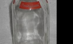 This ad is for an old glass milk bottle, one quart, no cracks, no chips, no crazing, no holes, dirty and needs to be cleaned, Imperial, marked on bottom Duraglas, found cleaning out my barn (in Callicoon Center New York), measures approximately 3" wide x