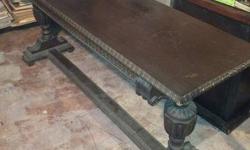 Let me just start by saying that I am open to barter so if you like what you see here and have anything at all cool to trade, let me hear about it.
I have here an antique console table made by the Imperial Furniture Co of Grand Rapids, Mi. This table is