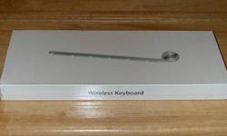 Apple Wireless Keyboard.
Barely used, box and instructions included.
I bought the Logitech keyboard to use with my iPad, so I don't need the wireless keyboard anymore.
Price negotiable.
