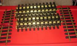 For sale is a lot of twelve (12) G Scale STRAIGHT TRACK from Aristo-Craft.
This track is in like new condition (maybe new), but no box,so I'm calling them "Like New".
You will receive:
* 12 - Aristo-Craft Euro-Style Brass12" Straight Track; item #11000.