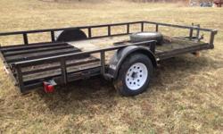 Barely used Atv trailer bought in 2009 at tractor supply has extra tire the my model has an 8 ft 9 in wide bed almost the same in the price photo
This ad was posted with the eBay Classifieds mobile app.
