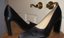 Authentic GUCCI Silk Satin Black Heels Shoes 7B - UK 4.5 - CLASSIC AND CHIC!
Upper and Heels in Perfect Condition! Little wear on soles (see pictures).
Code: 101 4303 (see pic ).
RETAIL for over $700.00!
Color: Black
Material: Satin
Size: 7B - UK 4.5