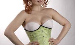 Waist Reducing Green Satin Underbust Corset.
You can easily google us, just use words "Organic Corsets"...we are right there to serve you with world's best Organic Corsets!
This corset is strongly built with 20 spiral steel bones, high quality fabric,