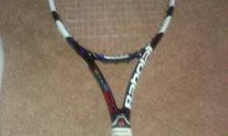 2 Babolat Pure Drive 107 rackets for sale for $160 each
Racket covers are included in price
Both rackets are 4 3/8 grip
1 Racket has synthetic gut and is strung at 60 lbs
1 Racket has Excel Blue string and is strung at 57 lbs
Read more:
