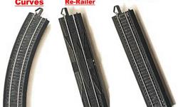For sale is a lot of fourteen (14) HO Scale STEEL E-Z TRACK (Black Roadbed) from Bachmann.
These track are Brand New, never used, with all tabs intact.
You will receive:
* 1 - 9" Straight Track; item #44411
* 12 - 18"R Curved Track; item #44401
* 1 - 9"
