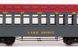 USA SHIPS FREE!
For sale is one (1) brand new White Pass & Yukon "Lake Spirit" Passenger Car.
You will receive:
* 1 - White Pass & Yukon "Lake Spirit" Passenger Car.
This classic passenger car features metal wheels, hook & loop couplers installed and