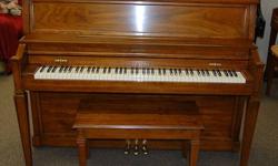 This is a gorgeous Baldwin Hamilton. The case is a handsome wood grain, that would look stunning in any home. The touch of the keys is very nice also. Good control, good quality sound. Action is sturdy and well made. You could not ask for a nicer piano.