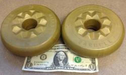 Bar Bell Weights - Pair (2.5 lb.s x 2)
Rubber Encased to protect floors and other surfaces
Made by Billard
$10 for the pair