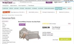 The sale is for a GREY OR BEIGE complete 4 in 1 conversion crib which was purchased in April of 2013 and does not have any visible signs of wear.
Included will be all conversion kits, ,mattress, and crib skirt if desired otherwise it will just be for the