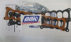 New BBK 1508 FORD 5.0LPhenolic Manifold Heat Spacer Kit. Fits Ford 5.0l engines 1986 thru 1995 with STOCK style intake manifold. BBK spacers are designed to lower air temperature by reducing the heat transfer from the lower manifold to the upper manifold.