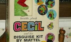 BEANY & CECIL SEA SERPENT DISGUISE SET W BOX MATTEL 60s - $95
--------------------------------------------------------------------------------
This is a Beany and Cecil the Sea Serpent Disguise Kit in the Box by Mattel Toys the makers of lots of 60s