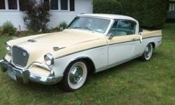 Beautiful 1956 Studebaker Golden Hawk for sale (ROME NY) - $19,995.
Gold exterior, white interior