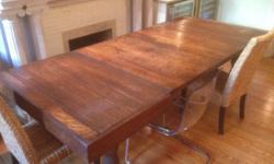 Due to a move, we are parting with our beautiful antique oak dining table. The table is early 20th century, purchased from antique dealer Sterling Place in Park Slope. It is in very good condition and has been used infrequently for the past 7 years we
