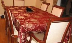 Beautiful Fine Cherry dining table with 6 chairs - in great condition! MUST GO!
