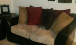 Beautiful sofa and love seat and gorgeous round table and four chairs for sale. Price includes coffee table and end table and two lamps !!!