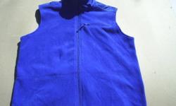 Blue Fleece Vest
Size: Large
Made By: Jr-s.com
Full Front Zipper
One Front Zipper Pocket on Left Breast
One Large Zipper Pocket on Back of vest
Shell: 100% Polyester
Trim: 100% Nylon
Machine Wash & Dry
New without tag