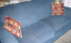 Blue Sofa in excellant condition. It's about 80 inches long measured from arm to arm. Call 845-744-3601 if interested.