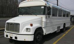 Fully reconditioned Bluebird Freightliner 36 passenger shuttle bus! The bus is in great condition for its year and mileage, and has been thoroughly reconditioned, serviced, checked and road tested and is clean, fully equipped and in excellent condition.