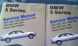 Vol 1 and Vol 2 of BMW Service manuals for 1997 thru 2002. Both volumes in like new condition. Manuals go for around $200 S&H&T.
Interested give a call.