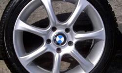 BMW Z4 WINTER TIRES & RIMS
By Tire Rack
Total Purchase Price $1305.71
(Set of 4; Tires Like New, Rims in Very Good Condition)
$500.00 FIRM
TIRES: 225/45R17 MICHELIN PRIMACY ALPINE PA3 91H
RIMS: Width Range; 7.00 to 8.50
17 X7.5 5-120 ET40 BMW SE A7