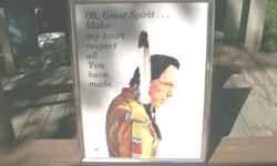Keep America Beautiful campaign poster approx. 1979. Bob Timberlake's image of Iron Eyes Cody's Crying Indian. 20" wide 26" tall in metal frame. Does have a small amount of wrinkling, otherwise in very good condition. CALL 845-754-7233 BEST CASH OFFER