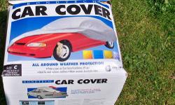 Bontech car cover fits cars 14'3" to 15' Bumper to Bumper made by Coverite Industries Inc. I purchased this cover for my 1969 Camaro and never used it. Can be used for any other type car the same size. Pick up or I will ship for the added cost of postage.
