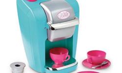 Selling brand new Little Gourmet Kids Beverage Dispenser - Pink, never opened the box.
Fill the pull-out tray with water, press the bar and your drink pours out -- with realistic sound effect. Includes cups, saucers & spoons as well as 3 x drinks pods for