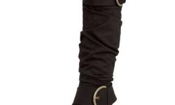 Brand New Naughty Monkey stunning D-ring buckles style a slouchy canvas fabric boot fashioned with a round toe and stacked partial-wedge heel with synthetic sole.
Bought these boots a month ago and now I cannot wear them because of a foot problem. Very