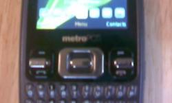 This is a BRAND NEW, Samsung Freeform MetroPCS cell phone, It has been used for maybe a week, and then I got my upgrade on my plan for another phone. I paid $80.00 Retail. It is a great cell phone works perfect. Slim and lightweight. Good music playback.