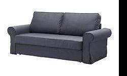 Brand new sleeper sofa for sale. Three-seat sofa with queen pullout mattress and new dark blue slipcover. Never even slept on! Retails for over $1100. Must sell. $699.