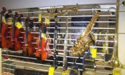 We have new and used brass and woodwind instrument for sale. We also offer used instruments for school rentals.
Brass instruments include Trumpet and Trombone. Woodwinds include Flute, Clarinet, and Saxophone. Rentals as low as $159.99 for a 10-month